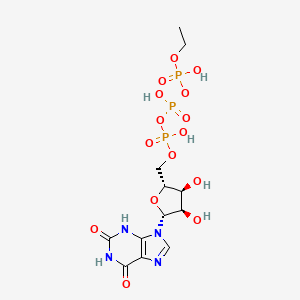 molecular formula C12H19N4O15P3 B1262276 Ethyl xanthosine triphosphate 