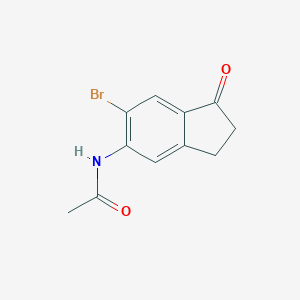 B126228 N-(6-Bromo-1-oxo-2,3-dihydro-1H-inden-5-yl)acetamide CAS No. 158205-18-6