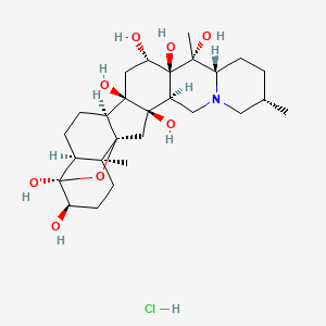 molecular formula C27H44ClNO8 B1262284 Cevine hydrochloride CAS No. 6363-63-9