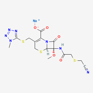 molecular formula C15H16N7NaO5S3 B1262289 Cefmetazole sodium CAS No. 56796-39-5