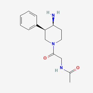 N-[2-[(3R,4S)-4-amino-3-phenylpiperidin-1-yl]-2-oxoethyl]acetamide