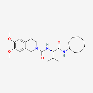 N-[(2S)-1-(cyclooctylamino)-3-methyl-1-oxobutan-2-yl]-6,7-dimethoxy-3,4-dihydro-1H-isoquinoline-2-carboxamide