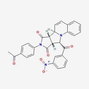 (10R,11S,15R,16S)-13-(4-acetylphenyl)-16-(3-nitrobenzoyl)-1,13-diazatetracyclo[8.6.0.02,7.011,15]hexadeca-2,4,6,8-tetraene-12,14-dione