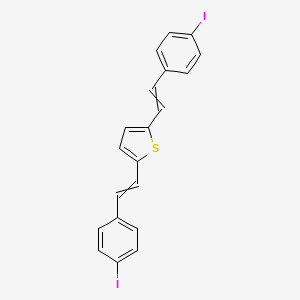 molecular formula C20H14I2S B12622988 2,5-Bis[2-(4-iodophenyl)ethenyl]thiophene CAS No. 917483-47-7