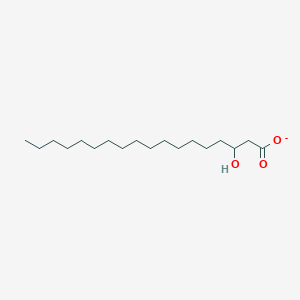 molecular formula C18H35O3- B1262300 3-羟基硬脂酸 