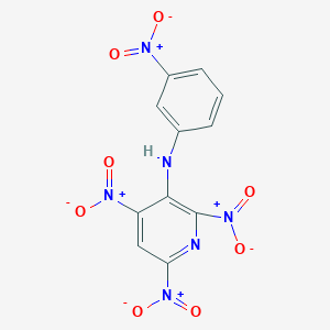 2,4,6-Trinitro-N-(3-nitrophenyl)pyridin-3-amine