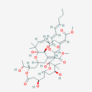 [(1S,3S,5Z,7R,8Z,11S,12S,13E,15S,17R,21R,23R,25S)-1,11,21,25-tetrahydroxy-17-[(1R)-1-hydroxyethyl]-5,13-bis(2-methoxy-2-oxoethylidene)-10,10,26,26-tetramethyl-19-oxo-18,27,28,29-tetraoxatetracyclo[21.3.1.13,7.111,15]nonacos-8-en-12-yl] (2E,4E)-octa-2,4-dienoate