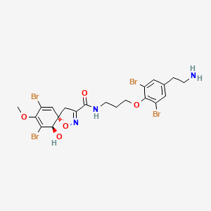 molecular formula C21H23Br4N3O5 B1262309 Araplysillin I 