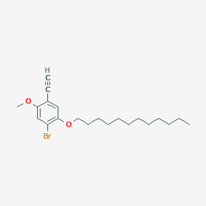 molecular formula C21H31BrO2 B12623096 1-Bromo-2-(dodecyloxy)-4-ethynyl-5-methoxybenzene CAS No. 918639-74-4