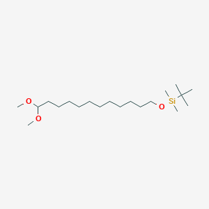 molecular formula C20H44O3Si B12623143 Tert-butyl[(12,12-dimethoxydodecyl)oxy]dimethylsilane CAS No. 920753-78-2