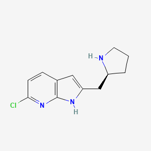 1H-Pyrrolo[2,3-b]pyridine,6-chloro-2-[(2S)-2-pyrrolidinylmethyl]-