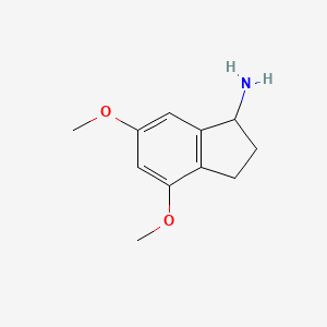 molecular formula C11H15NO2 B12623175 4,6-Dimethoxy-2,3-dihydro-1H-inden-1-amine CAS No. 907973-37-9