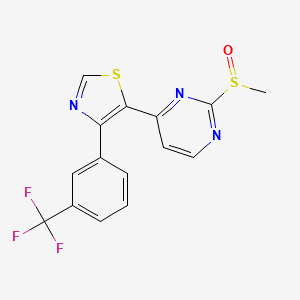 2-(Methanesulfinyl)-4-{4-[3-(trifluoromethyl)phenyl]-1,3-thiazol-5-yl}pyrimidine