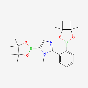 1-Methyl-5-(4,4,5,5-tetramethyl-1,3,2-dioxaborolan-2-yl)-2-[2-(4,4,5,5-tetramethyl-1,3,2-dioxaborolan-2-yl)phenyl]-1H-imidazole