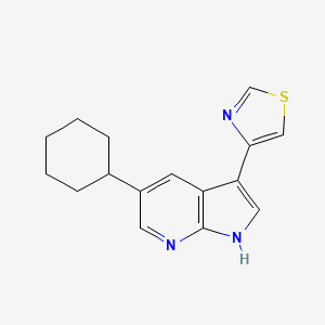 4-(5-cyclohexyl-1H-pyrrolo[2,3-b]pyridin-3-yl)-1,3-thiazole