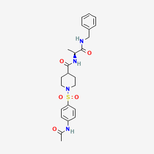 1-(4-acetamidophenyl)sulfonyl-N-[(2S)-1-(benzylamino)-1-oxopropan-2-yl]piperidine-4-carboxamide