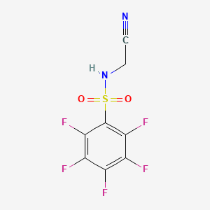 N-(Cyanomethyl)-2,3,4,5,6-pentafluorobenzene-1-sulfonamide