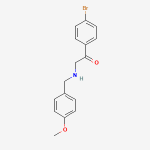 1-(4-Bromophenyl)-2-{[(4-methoxyphenyl)methyl]amino}ethan-1-one