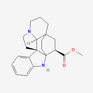 molecular formula C21H26N2O2 B1262334 甲基 (9R,18R,21S)-2,12-二氮杂六环[14.2.2.19,12.01,9.03,8.016,21]二十一烷-3,5,7-三烯-18-羧酸酯 