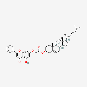 (3beta)-cholest-5-en-3-yl [(5-hydroxy-4-oxo-2-phenyl-4H-chromen-7-yl)oxy]acetate