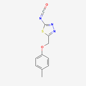 2-Isocyanato-5-[(4-methylphenoxy)methyl]-1,3,4-thiadiazole