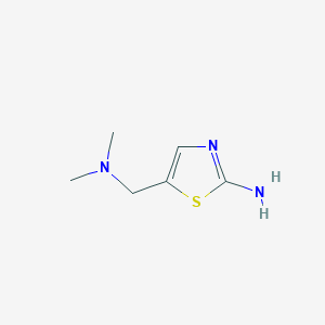 molecular formula C6H11N3S B12623516 5-[(Dimethylamino)methyl]-1,3-thiazol-2-amine 