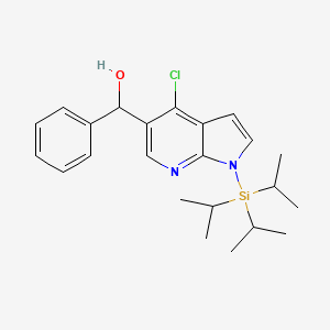 (4-chloro-1-(triisopropylsilyl)-1H-pyrrolo[2,3-b]pyridin-5-yl)(phenyl)methanol