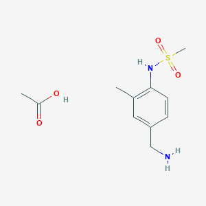 acetic acid;N-[4-(aminomethyl)-2-methylphenyl]methanesulfonamide