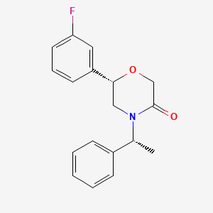 (6S)-6-(3-fluorophenyl)-4-[(1R)-1-phenylethyl]morpholin-3-one