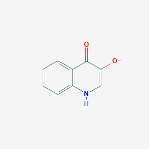 molecular formula C9H6NO2- B1262381 quinolin-4(1H)-one-3-olate 