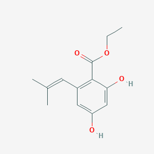 Ethyl 2,4-dihydroxy-6-(2-methylprop-1-en-1-yl)benzoate