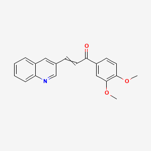 molecular formula C20H17NO3 B12623868 1-(3,4-Dimethoxyphenyl)-3-(quinolin-3-yl)prop-2-en-1-one CAS No. 914383-85-0