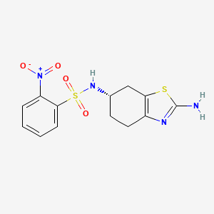 molecular formula C13H14N4O4S2 B12623869 N-[(6S)-2-Amino-4,5,6,7-tetrahydro-6-benzothiazolyl]-2-nitrobenzenesulfonamide CAS No. 1046124-79-1