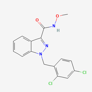 molecular formula C16H13Cl2N3O2 B12623871 1-[(2,4-Dichlorophenyl)methyl]-N-methoxy-1H-indazole-3-carboxamide CAS No. 920019-54-1