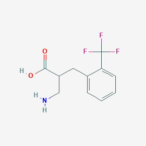 molecular formula C11H12F3NO2 B12623879 2-Aminomethyl-3-(2-trifluoromethyl-phenyl)-propionic acid 