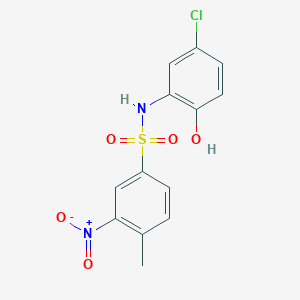 N-(5-Chloro-2-hydroxyphenyl)-4-methyl-3-nitrobenzene-1-sulfonamide