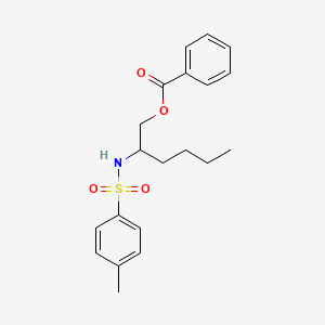 2-[(4-Methylbenzene-1-sulfonyl)amino]hexyl benzoate