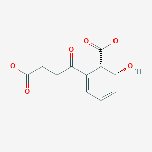 molecular formula C11H10O6-2 B1262389 (1S,6R)-2-(3-carboxylatopropanoyl)-6-hydroxycyclohexa-2,4-diene-1-carboxylate(2-) 