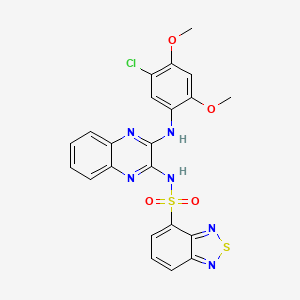 molecular formula C22H17ClN6O4S2 B12623902 C22H17ClN6O4S2 