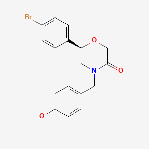 molecular formula C18H18BrNO3 B12623907 (6R)-6-(4-Bromophenyl)-4-[(4-methoxyphenyl)methyl]morpholin-3-one CAS No. 920801-90-7