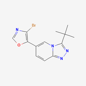 6-(4-Bromo-1,3-oxazol-5-yl)-3-tert-butyl[1,2,4]triazolo[4,3-a]pyridine