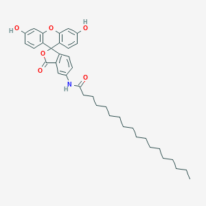 molecular formula C38H47NO6 B012624 N-(3',6'-dihydroxy-3-oxospiro[2-benzofuran-1,9'-xanthene]-5-yl)octadecanamide CAS No. 110698-53-8
