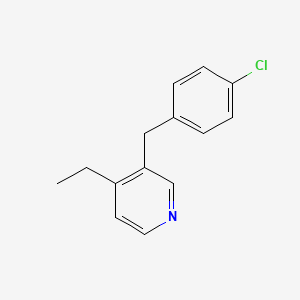 3-[(4-Chlorophenyl)methyl]-4-ethylpyridine