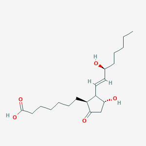 molecular formula C20H34O5 B1262421 9-Oxo-11aloha,15S-dihydroxy-(8beta)-prost-13E-en-1-oic acid 