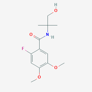 molecular formula C13H18FNO4 B1262422 2-氟-N-(1-羟基-2-甲基丙烷-2-基)-4,5-二甲氧基苯甲酰胺 