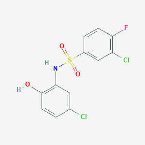 3-Chloro-N-(5-chloro-2-hydroxyphenyl)-4-fluorobenzene-1-sulfonamide