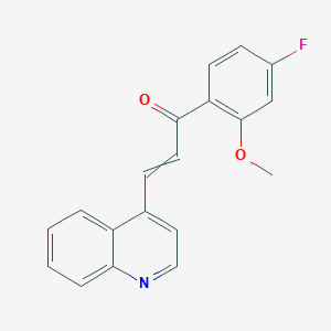 molecular formula C19H14FNO2 B12624239 1-(4-Fluoro-2-methoxyphenyl)-3-(quinolin-4-yl)prop-2-en-1-one CAS No. 914384-09-1