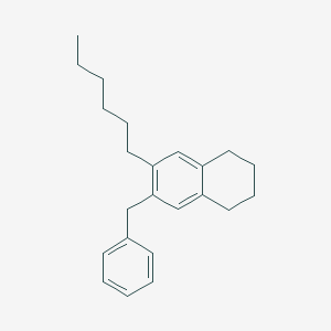 molecular formula C23H30 B12624256 6-Benzyl-7-hexyl-1,2,3,4-tetrahydronaphthalene CAS No. 917774-36-8