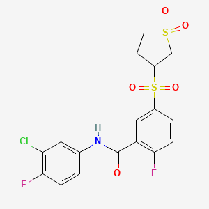 molecular formula C17H14ClF2NO5S2 B12624330 C17H14ClF2NO5S2 