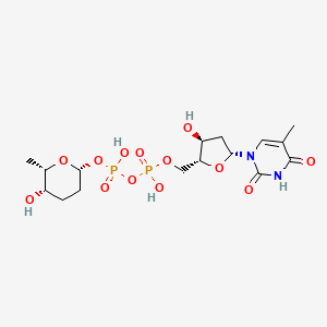 molecular formula C16H26N2O13P2 B1262435 dTDP-beta-L-rhodinose 